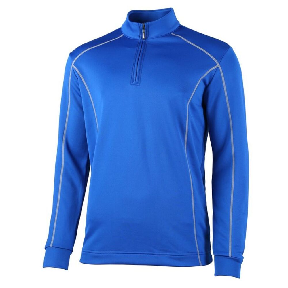 Rhino Mens Casual Sports Athletic Seville 1/4 Zip Midlayer Breathable Top / Roya